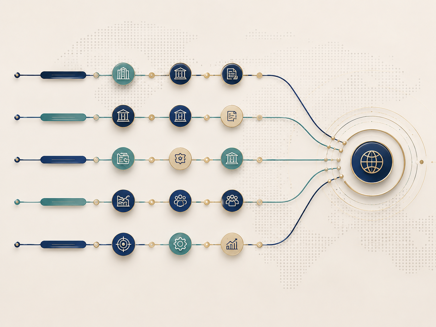 Market-entry execution workstreams and operating coordination visual